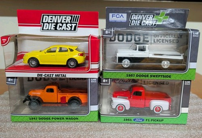 #ad 4 PACK Denver Die Cast 1:48 Scale Assorted Vehicles O Gauge New Free Shipping $39.95