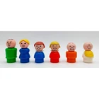 Vintage Fisher Price Little People Lot Mom Dad Girl Boy Baby Lot of 6