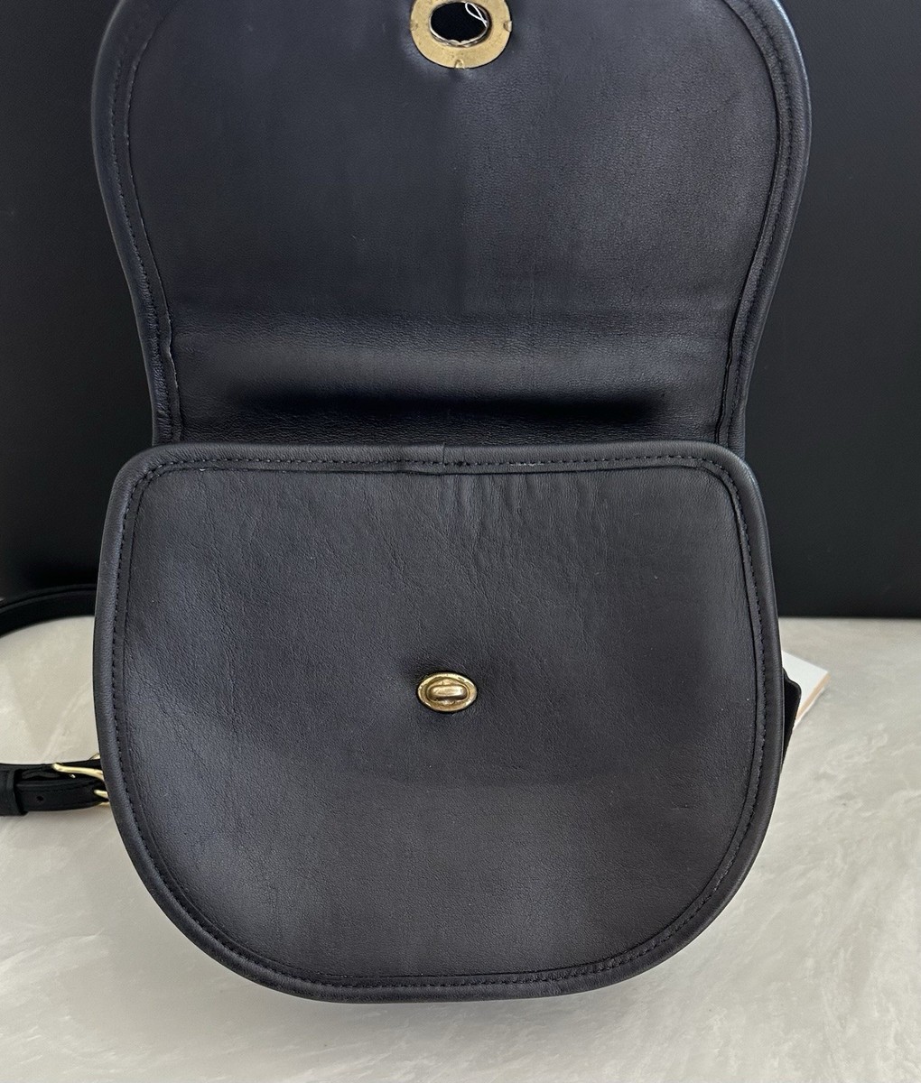 COACH VINTAGE BLACK BELLA COURT TOP HANDLE CROSSBODY BAG 9957 EUC