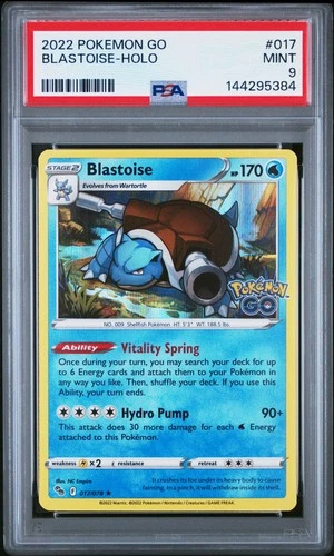 2022 POKEMON GO #017 BLASTOISE-HOLO PSA 9