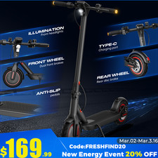 Portable Electric Scooter 8.5'' USB-C Charging 7.8AH E-Bike With Smart Helmet