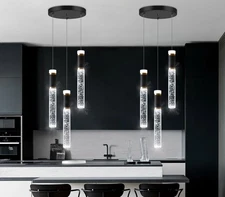 Mini Chandelier for Kitchen Island Modern Crystal Pendant Lighting Dining Roo...