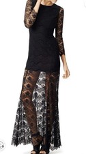 Erin erin Featherston Modern Moticia Stunning Full Length Lace Dress Size 10