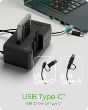 M.2 Nvme & SATA SSD HDD Hard Drive Docking Station, USB-C 10Gbps Nvme Cloner&Re 8