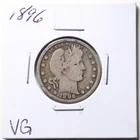 1896 25C Barber Liberty Head Quarter Dollar in VG Condition #7361