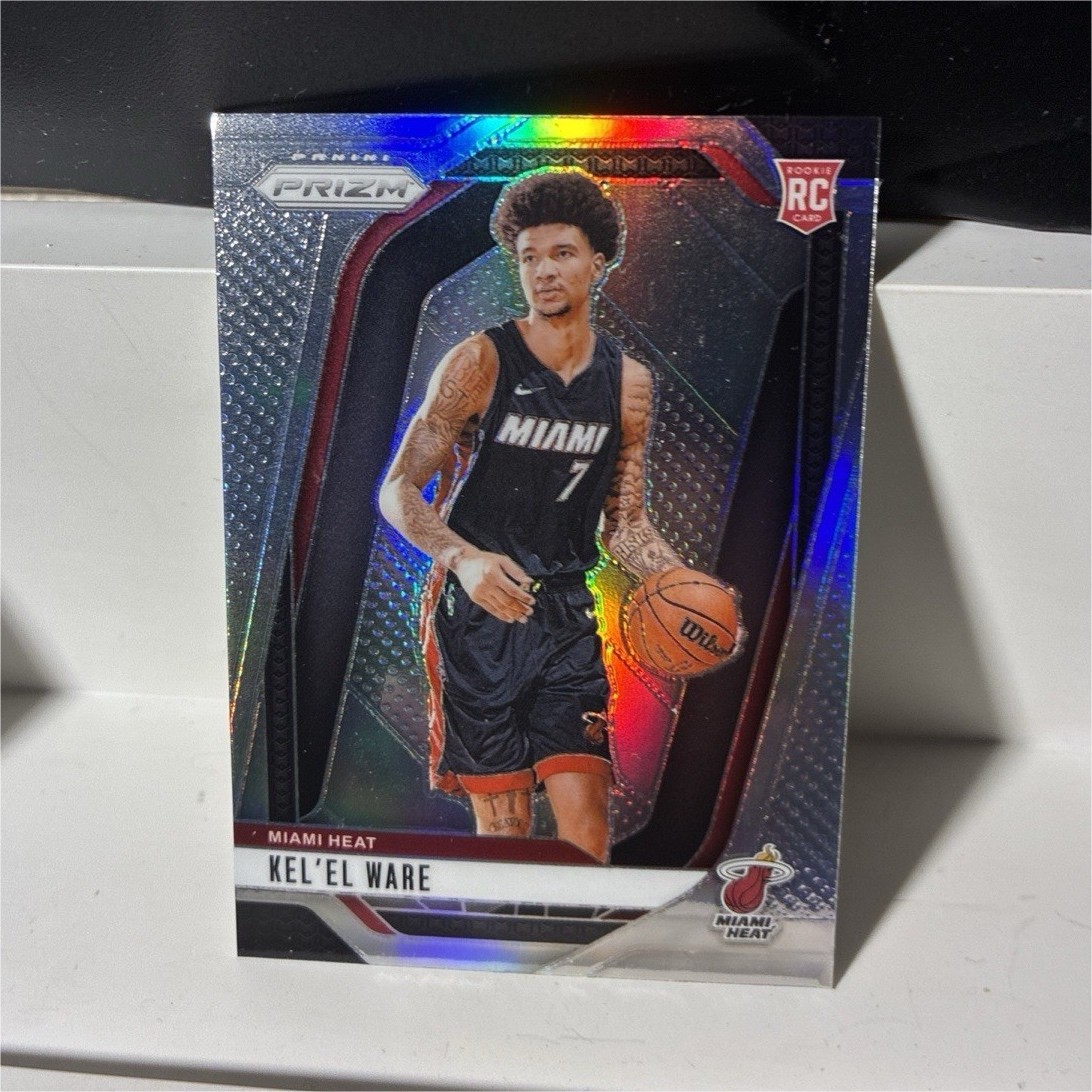 Kel'el Ware 2024-25 Panini Prizm Rookie #248 Miami Heat Basketball Card