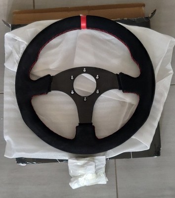 SimRacing Lenkrad 330mm Wildleder Alu-Wheel Fanatec MOZA NASCAR DRIFT Rallye