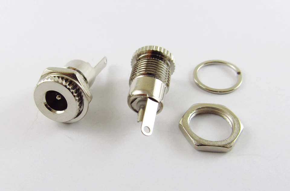 10x DC Power Supply Jack Plug Socket 5.5mm x 2.1mm Female Panel Mount Connector - Image 2 of 4