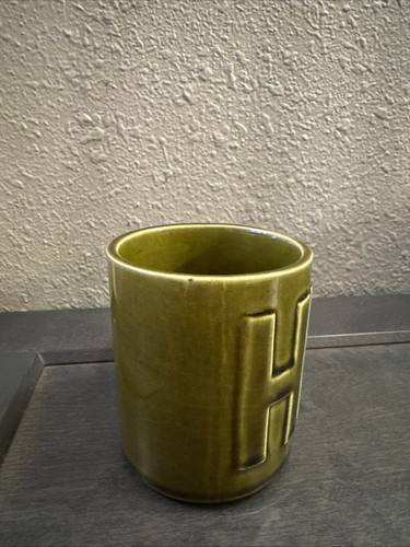 Unique HERS Coffee Cup MCM Vintage 8oz Avocado Green color - Picture 5 of 11