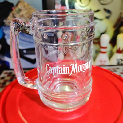 Genuine Captain Morgan Clear Glass Tankard Stein Mugs High Quality By Pasabahce