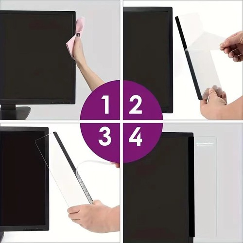 2Pcs Computer Monitor Message Boards Transparent Computer Monitor Side ...