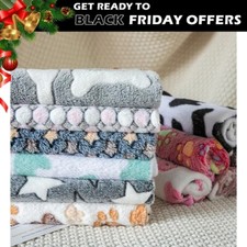 Soft Fluffy Pet Cat Dog Cushion Warm Blanket Bed Sheet for Winter Christmas