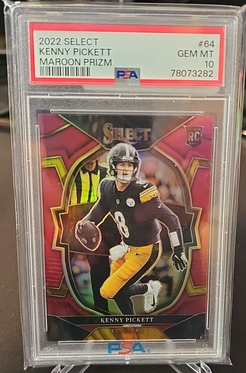 2022 Panini Select Kenny Pickett Maroon Prizm 50/149 RC #64 PSA 10 Concourse PIT