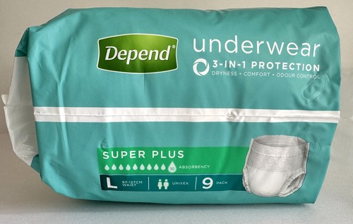 Depend Underwear Super Plus Unisex Large 9 Pack Code 19611 - Picture 6 of 6