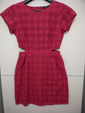 Madewell Dress Womens 6 Red Eyelet Happening Cutoff Short Sleeve Boho Peasant