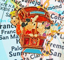 TROLLEY TELEFÉRICO DISNEY PIN MICKEY MOUSE MINNIE DONALD GOOFY SAN FRANCISCO