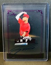 2018 Leaf Trinity Clear JORDYN ADAMS Purple Foil Auto RC Angels #17 Overall