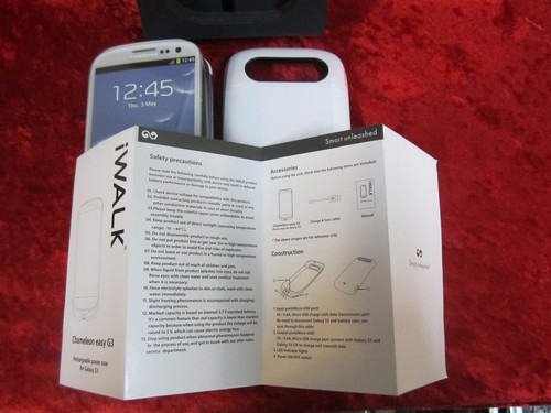 iWalk Chameleon easy G3 Samsung Galaxy S3/S3 LTE 2800 Rechargeable Power Case - Picture 12 of 12