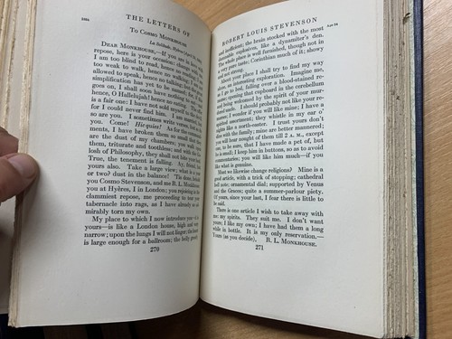 *RAR* 1923 "DIE BRIEFE VON ROBERT LOUIS STEVENSON 1880-1887" BAND 21 BUCH (P6) - Bild 14 von 16