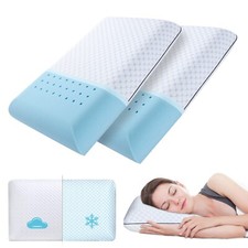 Gel Memory Foam Pillows, All Sizes Cooling Pi...