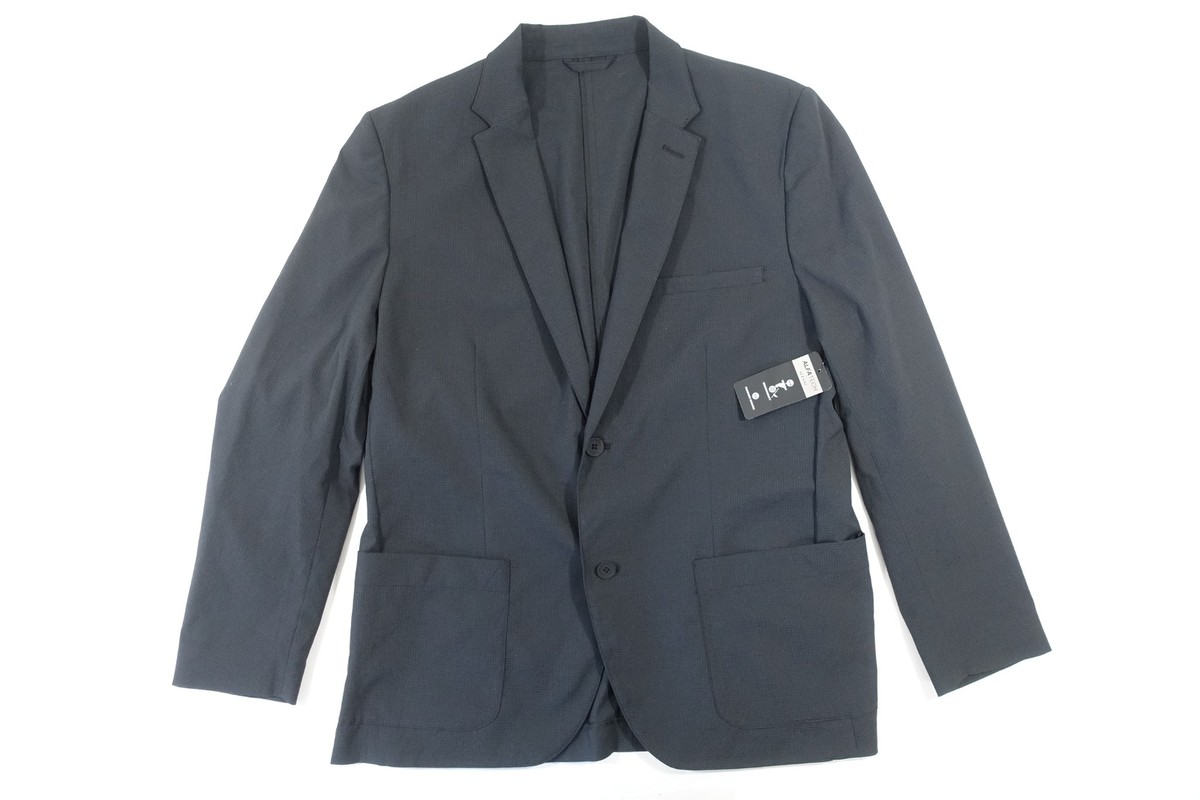 ALFANI ALFATECH BLACK XL MESH STRETCH SPORT COAT BLAZER JACKET