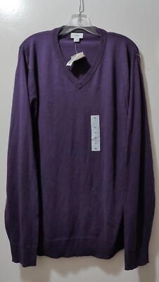 Old Navy Men's Purple V-neck Knit Sweater Size XL
