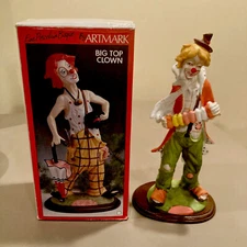 Artmark Bigtop Clown  Accordion Statue 1988 Artmark Chicago LTD + box free s&h