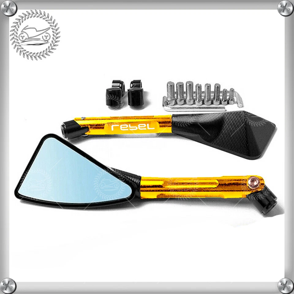 Espejo retrovisor CNC para moto Honda Rebel 250 300 450 500 1100 Foto 4 de 4