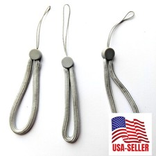 Bundle of 3: Thick Round Silver Lanyard Cell Phone Camera Flashlight Keys MP3