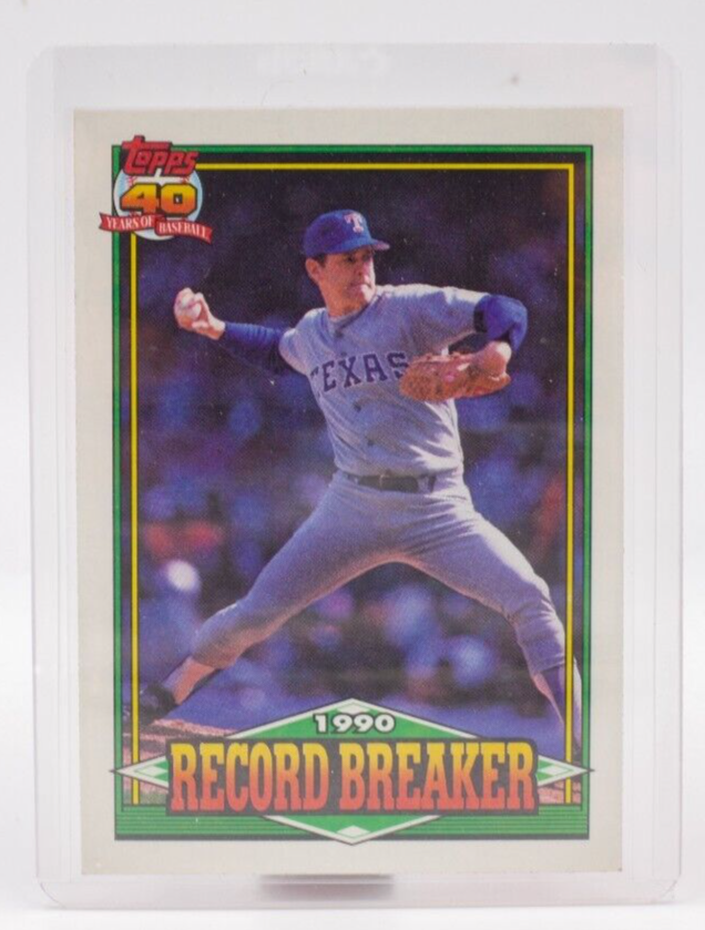 メジャーリーグカード ノーランライア 1991 Topps 40 years of Baseball 1990 Record Breaker Nolan