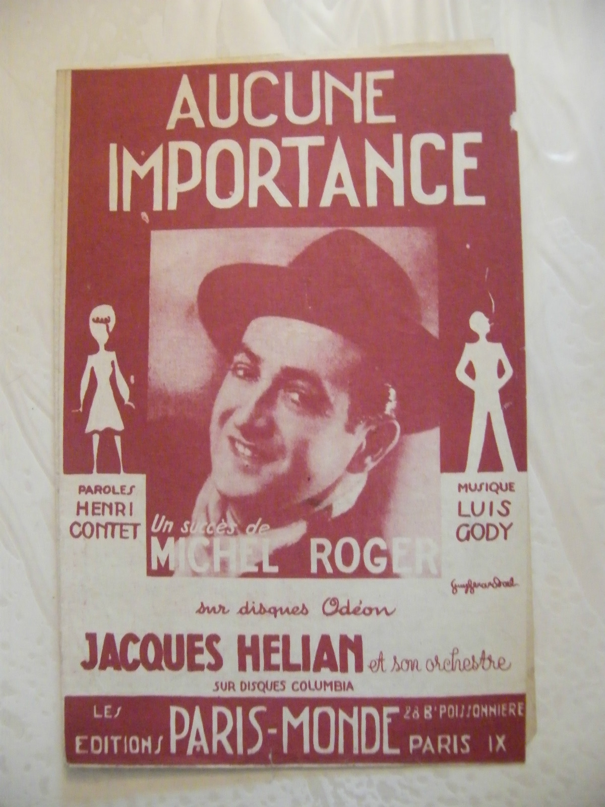 Partition No Importance Michel Roger Jacques Helian and his Orchestra