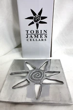 Tobin James Cellars Winery Silver Star Trivet Kitchen Home Decor Spiral Rustic