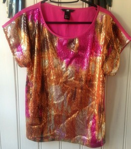 Hot Pink Glitter One Shoulder Crop Top | Tops | PrettyLittleThing USA