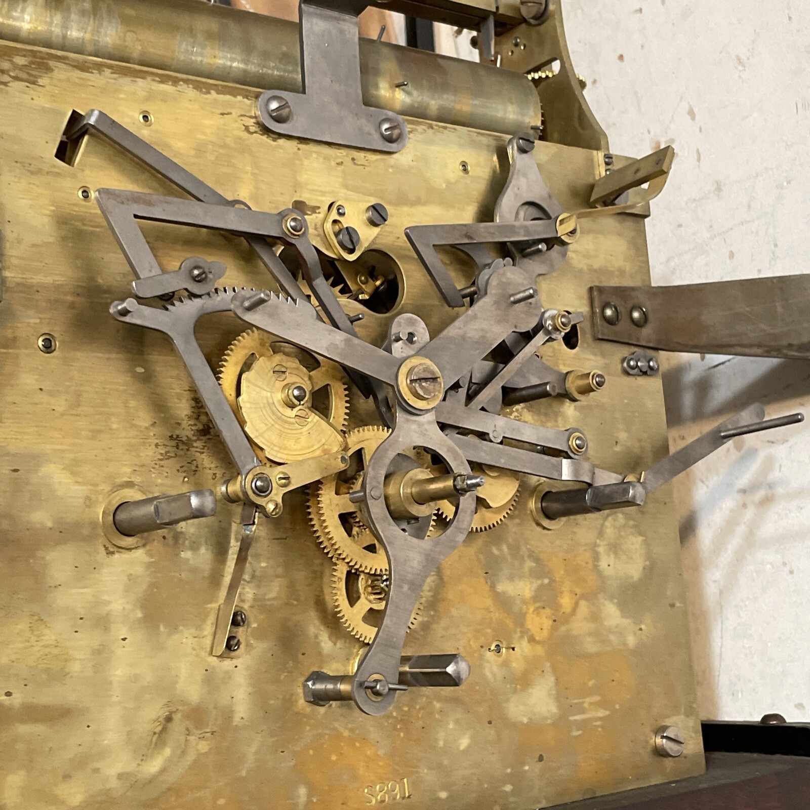 Antique Herschede ?? 5 Tube Chime Grandfather Hall Clock Movement Parts