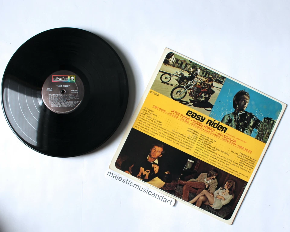 ORIGINAL 1969 EASY RIDER SOUNDTRACK JIMI HENDRIX THE BYRDS BAND ELECTRIC PUNES - Image 3 of 4