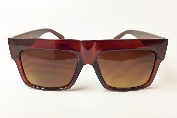 AIRE - Whirlpool - Occhiali Da Sole Aviatore Oversize Nero Con Lenti Tinte Color Cuoio - Foto 4