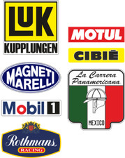 Rally Aufkleber Set XL Vintage Auto Oldtimer Kult Sticker Rennsport Racing M651