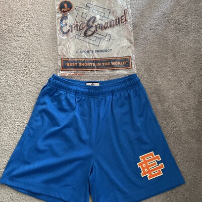 NEW Eric Emanuel EE Basic Short Blue Lemonade Orange Size M