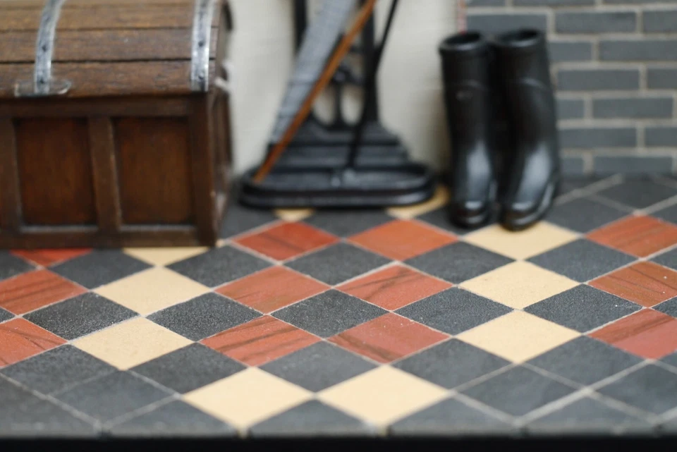 225 2/3" Stacey's 1:12 REAL BRICK Miniature Dolls House Floor Tiles (100 sq ins)