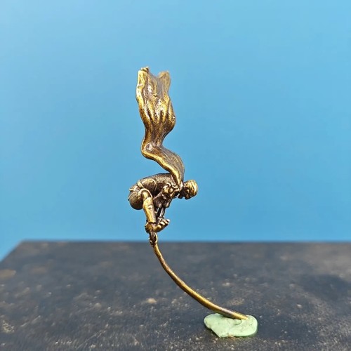 Vintage Brass Anime Character Ornaments Sun Wukong Mini Statue Rockery Bonsai - Bild 2 von 20