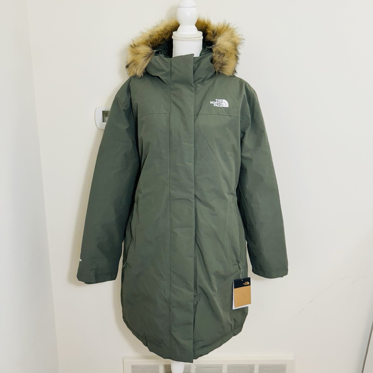The North Face Women's Plus Arctic Parka Down Coat Thyme Green Sz 3X NEW