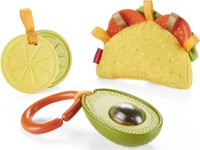 Taco Tuesday Baby Sensory Toy Set 3 Piece Fun Food Gift For Baby Shower