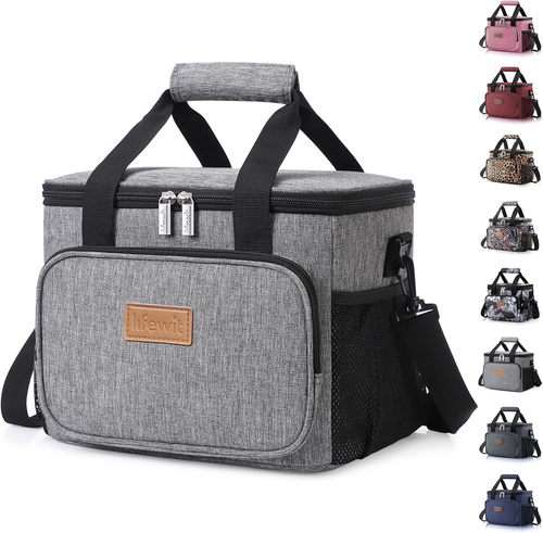 Bolsa de almuerzo grande aislada lonchera suave refrigerador bolsa de enfriamiento para adultos hombres mujeres