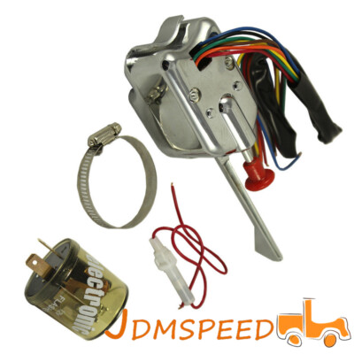 #ad Universal Chrome 12V Rat Hot Rod Turn Signal Switch For FORD GM With Flasher $18.88