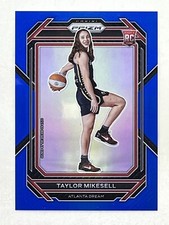 Taylor Mikesell 2023 Panini Prizm WNBA Blue Prizm RC /175 #145 Atlanta Dream