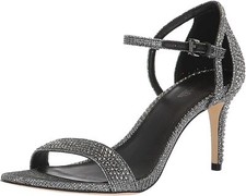 Michael Michael Kors Woman's Simone Mid Sandal Black/Silver Size: 6 M