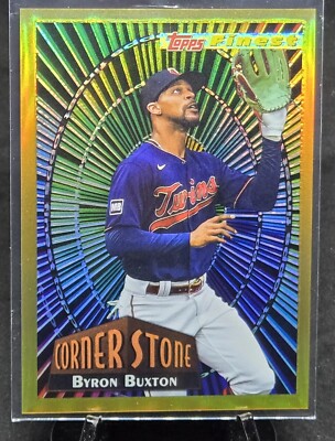 2022 Topps Finest Byron Buxton Cornerstones #94FC-BB Gold /50 