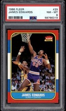 1986-87 FLEER PSA #29 JAMES EDWARDS 8 NEAR MINT-MINT BASKETBALL