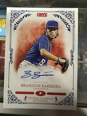 2022 Onyx Vintage Extended Auto Blue Ink #VA-BB Brandon Barriera /400 - Toronto