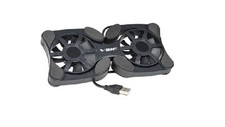 VIBE Axcess Mini Folding Laptop Cooling Pad w/2 80mm Fans Black 15" For Travel